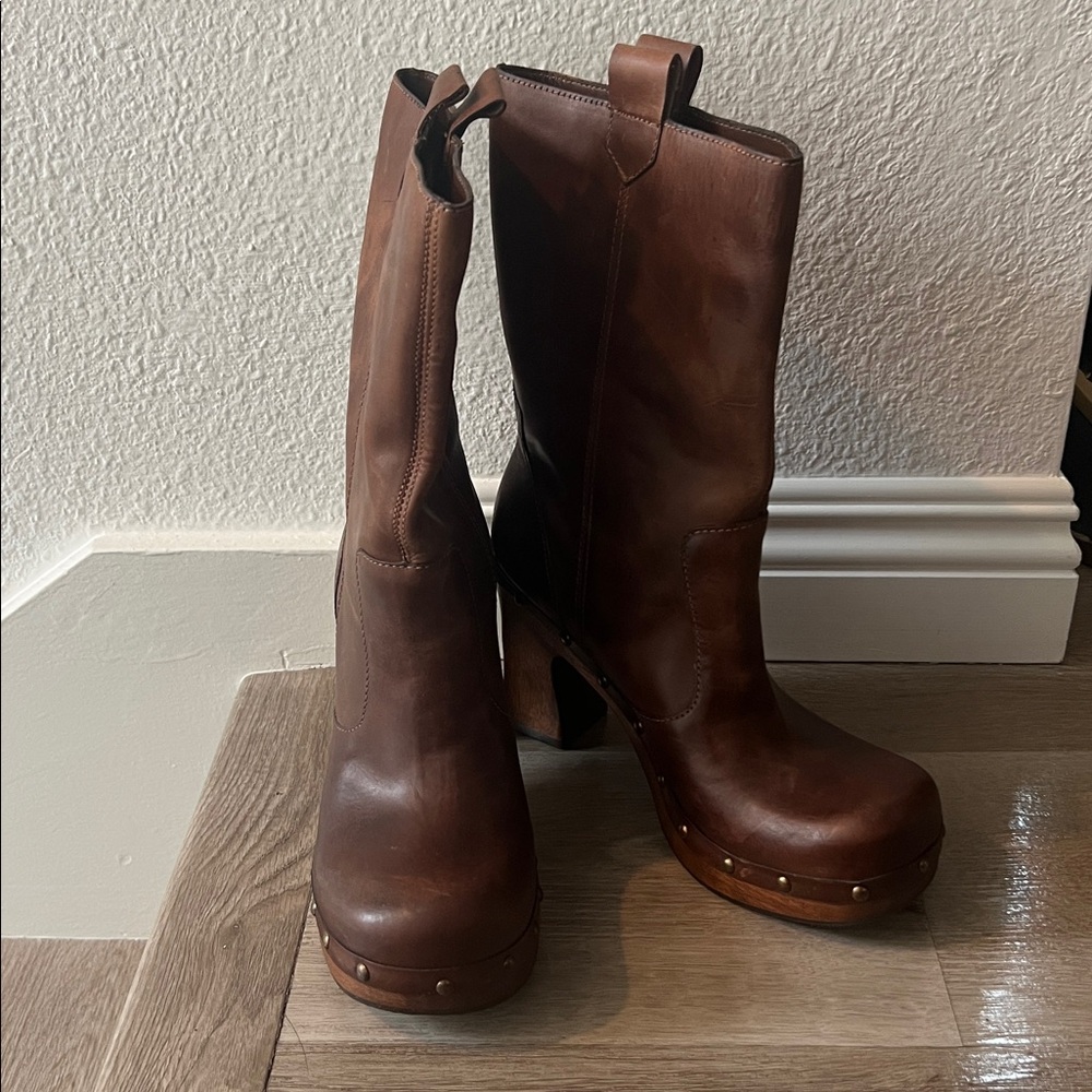 MIA Brown Heeled Boots - Picture 2 of 10